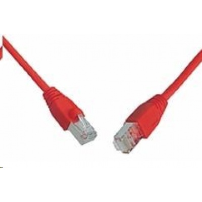 Solarix Patch kábel CAT5E SFTP PVC 7m červený odolný proti zachyteniu C5E-315RD-7MB