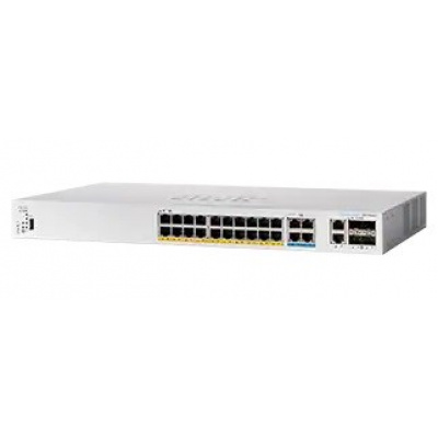 Prepínač Cisco CBS350-24MGP-4X-EU, 20xGbE + 4x2.5GbE, 2x10GbE RJ45/SFP+, 375W, PoE