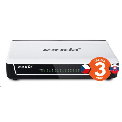 Tenda S16 16-portový Fast Ethernet switch, 10/100 Mbps, stolný