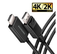 AXAGON RVD-HI20C2, DisplayPort -> HDMI 2.0b redukcia / kábel 1.8m, 4K/60Hz