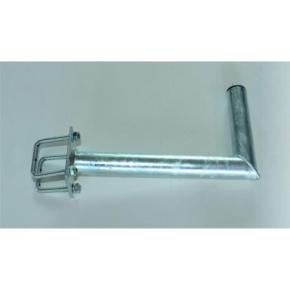 Držák antény na balkón s hranatým zábradlím, žárový zinek, délka 35cm Držák antény na balkón s hranatým zábradlím, žárový zinek, délka 35cm