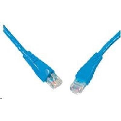 Solarix Patch kábel CAT6 UTP PVC 3 m modrý odolný proti zachytávaniu C6-114BU-3MB