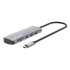 MANHATTAN Dokovací stanice USB-C 9v1, 1xHDMI, 2xUSB-C, 3xUSB, 1xRJ45, čtečka SD karet, šedá