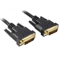 Prepojovací kábel PREMIUMCORD DVI na DVI 2 m (DVI-D, M/M, dual link)