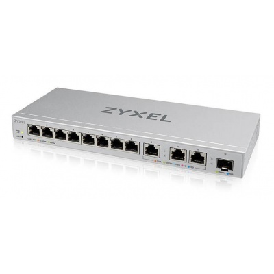 Zyxel XGS1250-12 12-port Gigabit Webmanaged Switch, 8x gigabit RJ45, 3x MultiGig 1/2.5/5/10G, 1x SFP+