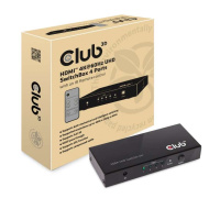 Club3D Video prepínač 4:1 HDMI 2.0 4K60Hz UHD, 4 porty