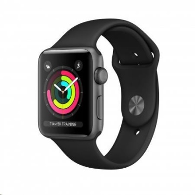 APPLE Watch Series 3 GPS, 42mm Space Grey Aluminium Case with Black Sport Band