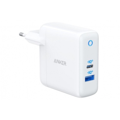 Anker PowerPort Atom III 45W, USB-C + 15W USB-A, Power IQ 3.0, bílá