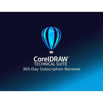 CorelDRAW Technical Suite 365-dňové predplatné. Obnovenie (51-250) EN/DE/FR/ES/BR/IT/CZ/PL/NL