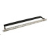 Solarix Univerzálny modulárny nemontovaný patch panel 24 portov z nehrdzavejúcej ocele 0,5U SX24HDM-0-STP-SL-UNI