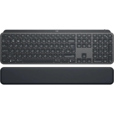 Logitech Wireless Keyboard MX KEYS + opěrka zápěstí, CZ/SK, grafitová