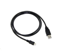 Kábel C-TECH USB 2.0 AM/Micro, 0,5 m, čierna