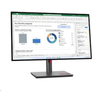 LENOVO LCD ThinkVision P27q-30- 27",IPS,mat,16:9,2560x1440,178/178,4/6/14ms,350cd/m2,1000:1,DP,HDMI,PIVOT,VESA,3Y