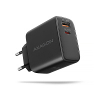 AXAGON ACU-PQ45 GaN nabíjačka do siete 45W, 2x port (USB-A + USB-C), PD3.0/PPS/QC4+/SFC 2.0/AFC/Apple