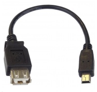 PREMIUMCORD USB redukčný kábel USB A/samec - Mini 5pin USB/samec 20cm OTG