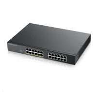 Zyxel GS1900-24EP 24-portový gigabitový inteligentný riadený PoE prepínač, 24x gigabitový RJ45 (12x PoE), rozpočet PoE 130W