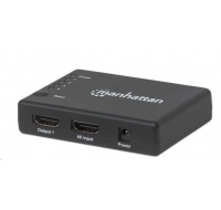 MANHATTAN HDMI Splitter 4 porty, 4K@30Hz, čierny