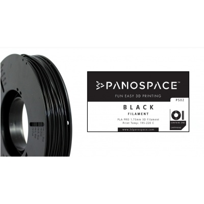 FILAMENT Panospace type: PLA -- 1,75mm, 1000 gram per roll - Černá