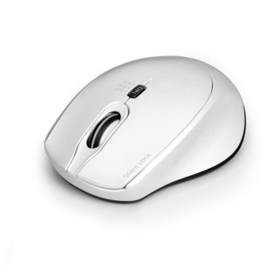 PORT bezdrátová myš SILENT, USB-A/USB-C dongle, 2,4Ghz, 1600DPI, bílá