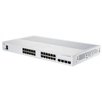 Prepínač Cisco CBS250-24T-4G, 24xGbE RJ45, 4xSFP, bez ventilátora