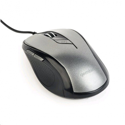 Myš GEMBIRD MUS-6B-01, USB, čierno-strieborná