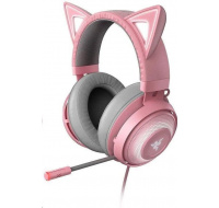 RAZER sluchátka Kraken Kitty, USB Headset, Chroma, Quartz / růžová