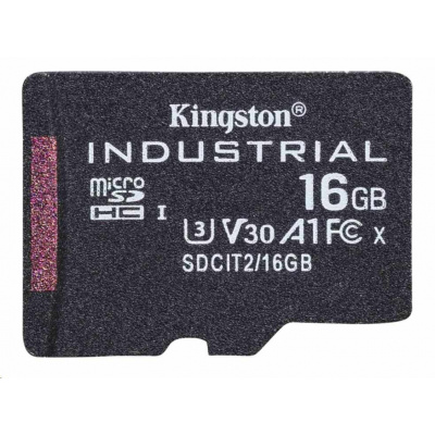 Karta Kingston 16GB microSDHC Industrial C10 A1 pSLC v jednom balení