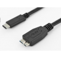 Kábel USB PREMIUMCORD 3.1 konektor C/male - USB 3.0 konektor Micro-B/male, 0.6m