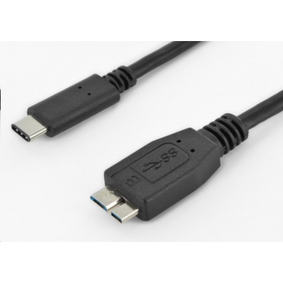 Kábel USB PREMIUMCORD 3.1 konektor C/male - USB 3.0 konektor Micro-B/male, 0.6m
