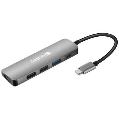 Dokovacia stanica Sandberg USB-C -> HDMI + 3x USB + PD 100W