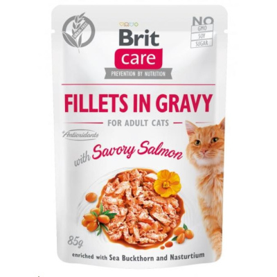 Kap.Brit Care Cat Fillets in Gravy Savory Salmon 85g