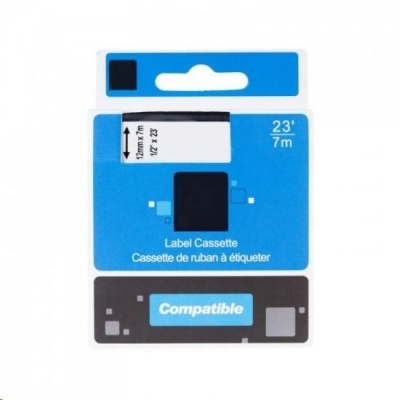 PRINTLINE kompatibilní páska s DYMO, 45014, S0720540, 12mm x 7m, modrý tisk / bílý podklad, D1