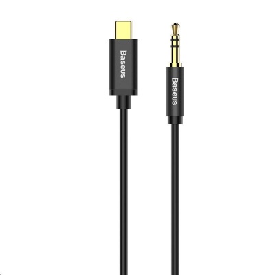 Audio kábel Baseus série Yiven USB-C / 3,5 mm Jack 1,2 m, čierny