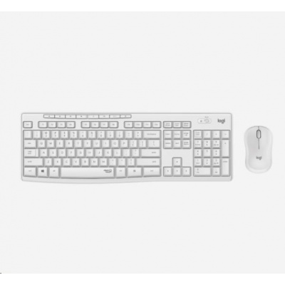 Logitech Silent Wireless Combo MK295, bezdrôtová klávesnica + myš, USA, biela