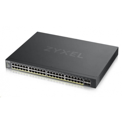 Zyxel XGS1930-52HP-EU0101F 52-portový inteligentný riadený PoE switch, 48x gigabitový RJ45, 4x 10GbE SFP+, rozpočet PoE 375W