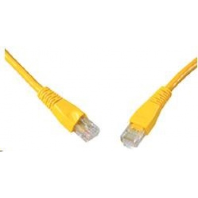 Solarix Patch kábel CAT6 UTP PVC 7 m žltý odolný proti zachytávaniu C6-114YE-7MB