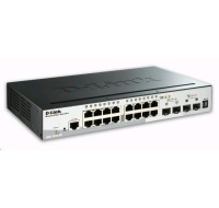 D-Link DGS-1510-20 20-portový gigabitový stohovateľný prepínač SmartPro, 16x gigabitový RJ45, 2x port 10G SFP+, 2x port SFP