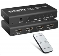 PREMIUMCORD HDMI switch 2:2 , 3D, 1080p s diaľkovým ovládaním