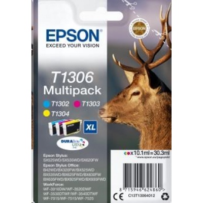 Atrament EPSON Multipack 3-farebný atrament "Deer" T1306 DURABrite Ultra