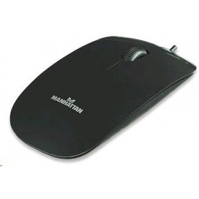 MANHATTAN Myš Silhouette USB optická, čierna