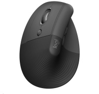 BAZAR - Logitech Lift Left Vertikální ergonomická myš pro leváky, graphite/ black - rozbaleno