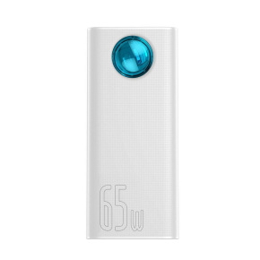 Baseus Amblight powerbanka s digitálním displejem QC 30000mAh Overseas Edition + kabel Type-C/Type-C 100W 1m, bílá Baseus Amblight powerbanka s digitálním displejem QC 30000mAh Overseas Edition + kabel Type-C/Type-C 100W 1m, bílá