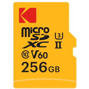 Kodak paměťová micro SD karta 256GB UHS-II U3 V60 Pro +adapt Kodak paměťová micro SD karta 256GB UHS-II U3 V60 Pro +adapt