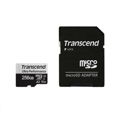 TRANSCEND MicroSDXC karta 256GB 340S, UHS-I U3 A2 Ultra Performace 160/125 MB/s