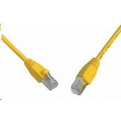 Solarix Patch kábel CAT5E SFTP PVC 15m žltý odolný proti zaseknutiu C5E-315YE-15MB