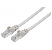 Intellinet patch kabel, Cat6 Certified, CU, S/FTP, LSOH, RJ45, 0.25 m, šedý