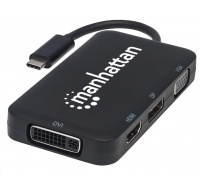 MANHATTAN USB-C na HDMI/DP/VGA/DVI dokovacia stanica