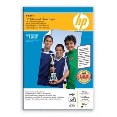 Pokročilý lesklý fotografický papier HP Advanced Glossy Photo Paper-100 ks/10 x 15 cm bez okrajov, 250 g/m2, Q8692A