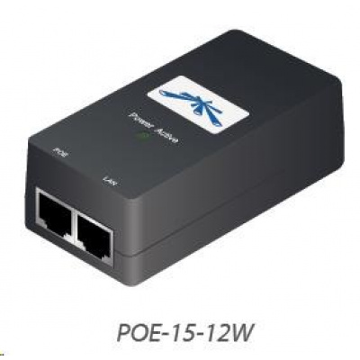 UBNT POE-15-12W [PoE adaptér 15V/0,8A (12W), vrátane. napájací kábel]