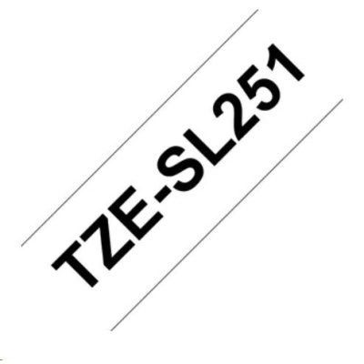 BROTHER TZESL251 - kazeta TZ šírky 24mm, lamino TZE-SL251, biela/čierne písmo
